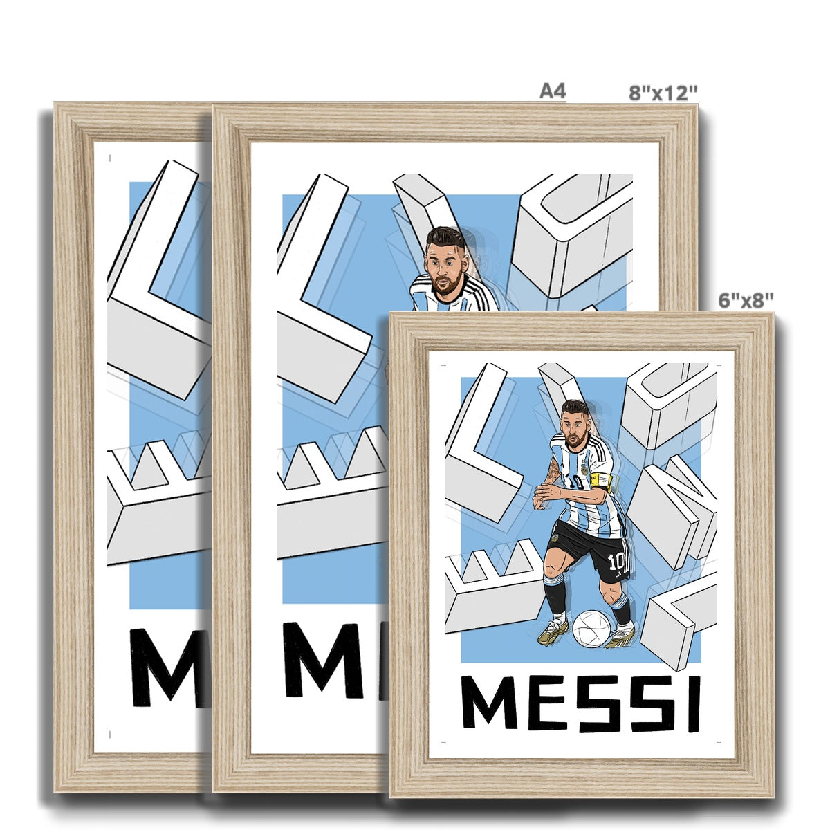 Lionel Messi Argentina Framed Print