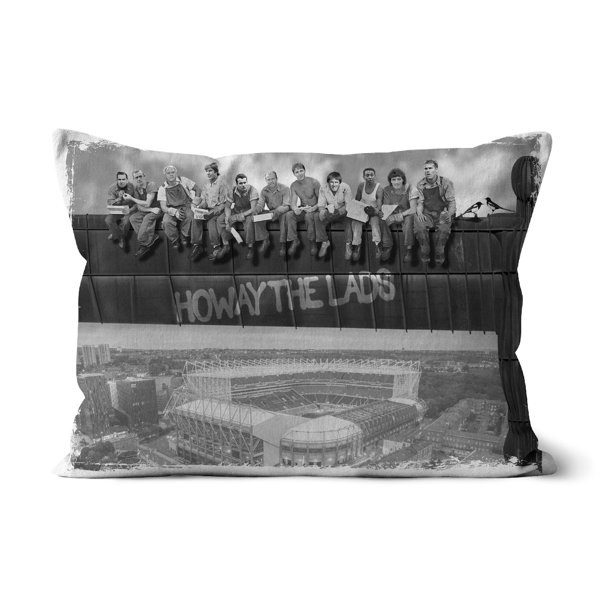 Lunchtime atop The Angel of the North Cushion