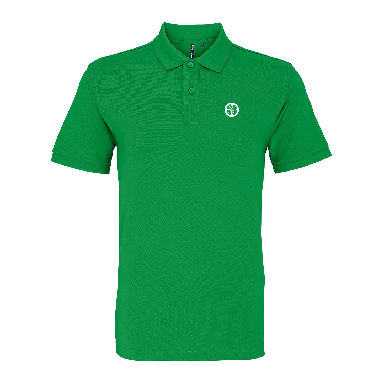 Celtic Green Mens Three Button Polo Shirt, 100% Polyester, Short-Sleeve, Embroidered Celtic1967 Logo