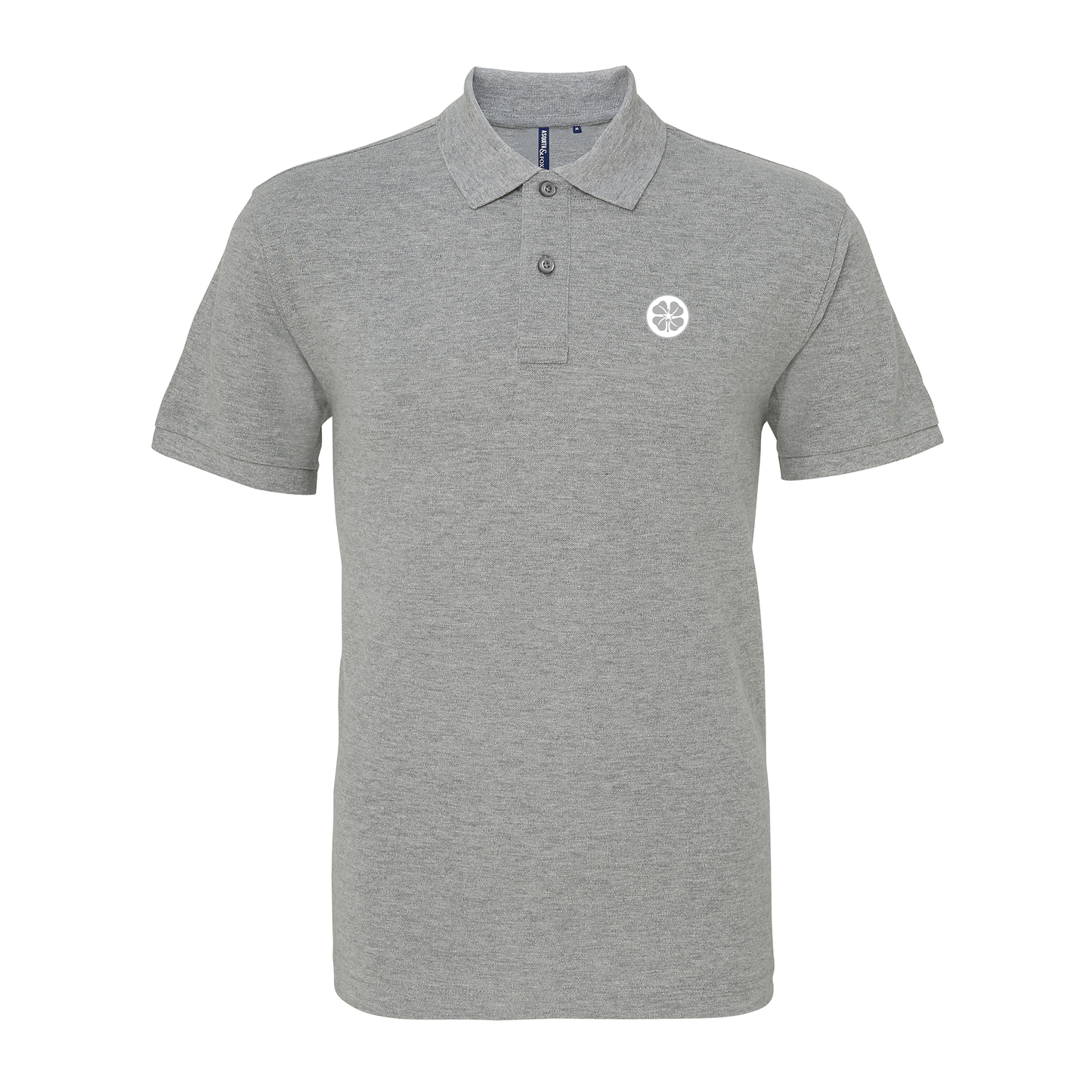 Celtic Grey Mens Three Button Polo Shirt, 100% Polyester, Short-Sleeve, Embroidered Celtic1967 Logo