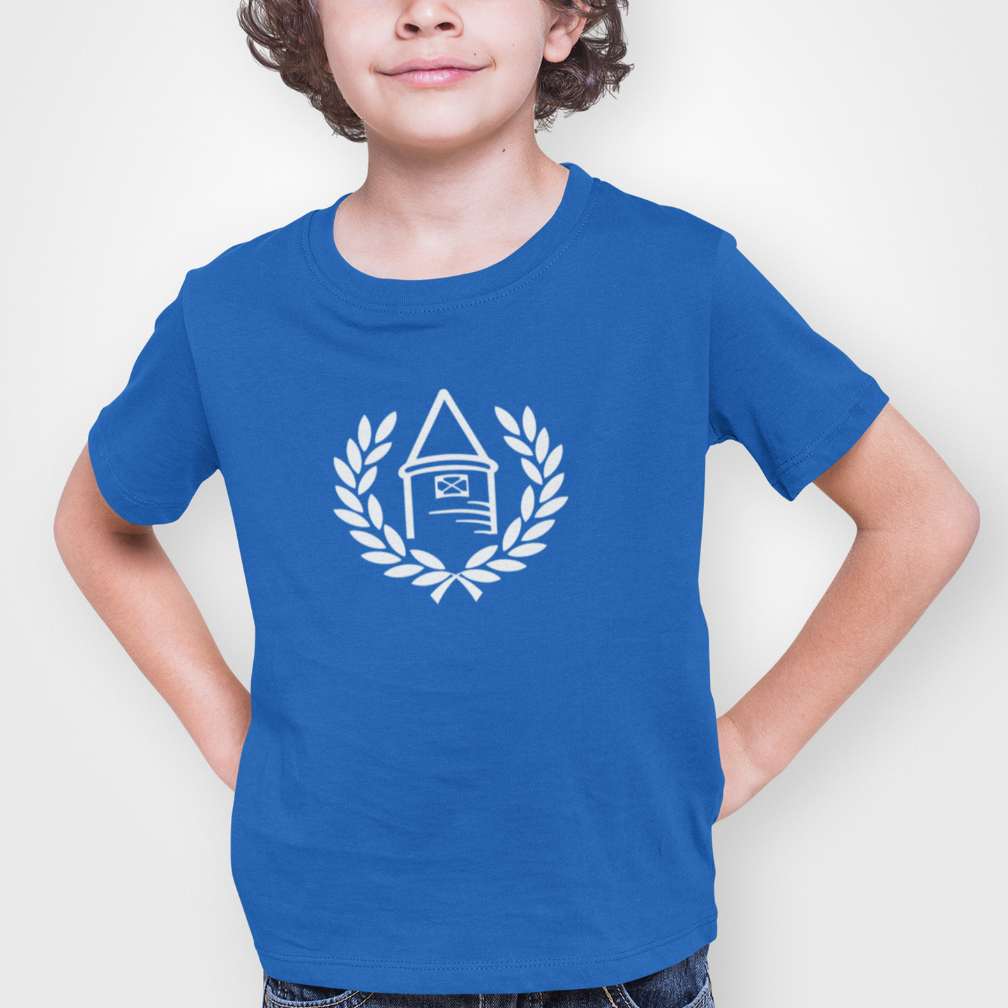 Everton Blue Childrens T-shirt, 100% Cotton, Short-Sleeve, Large Print Toffees Logo