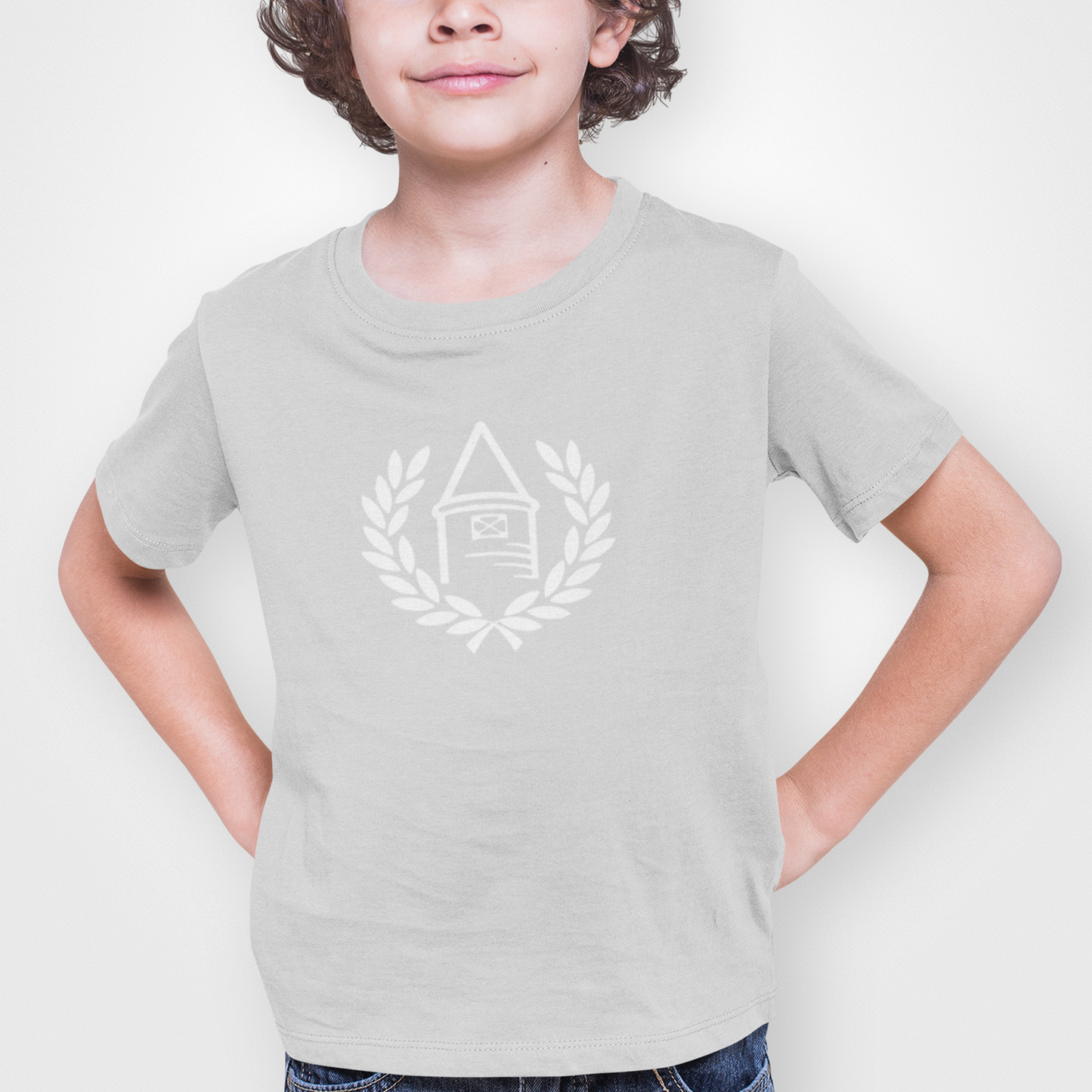 Everton Grey Childrens T-shirt, 100% Cotton, Short-Sleeve, Large Print Toffees Logo