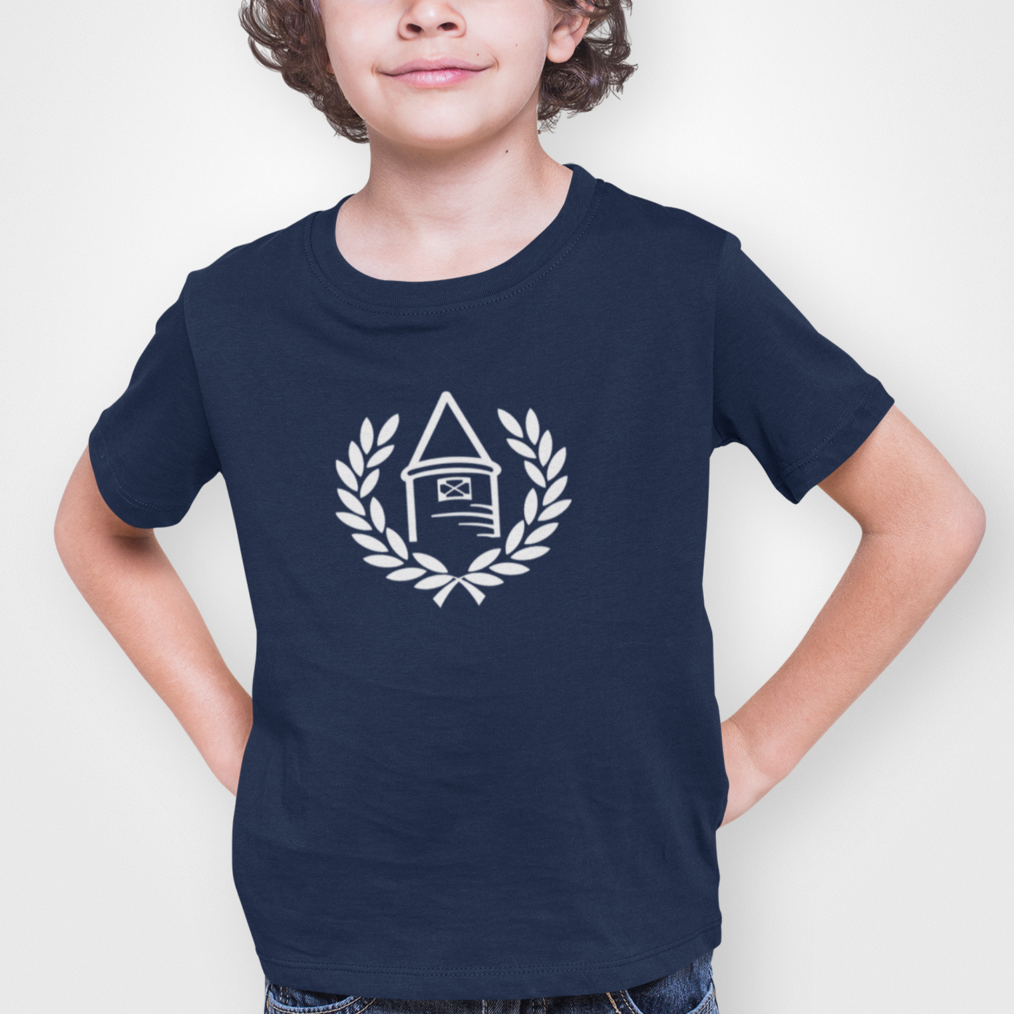 Everton Navy Childrens T-shirt, 100% Cotton, Short-Sleeve, Large Print Toffees Logo