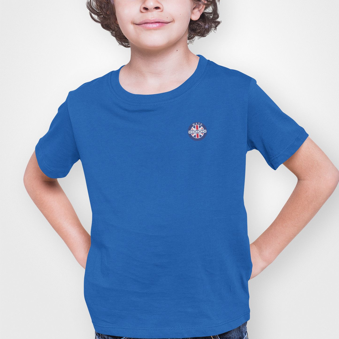 Rangers Blue Childrens T-Shirt, 100% Cotton, Short-Sleeve, Embroidered WATP Logo