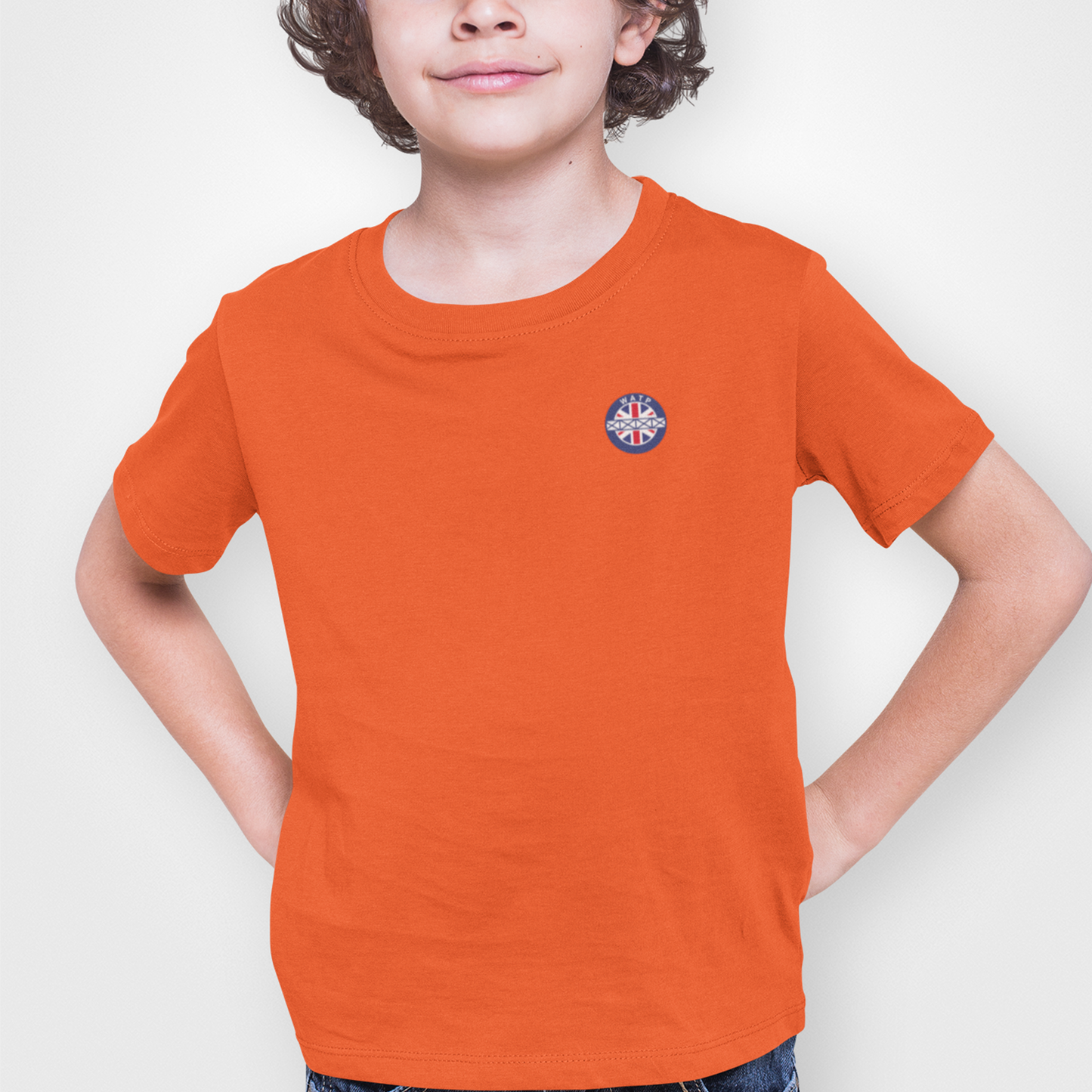 Rangers Orange Childrens T-Shirt, 100% Cotton, Short-Sleeve, Embroidered WATP Logo