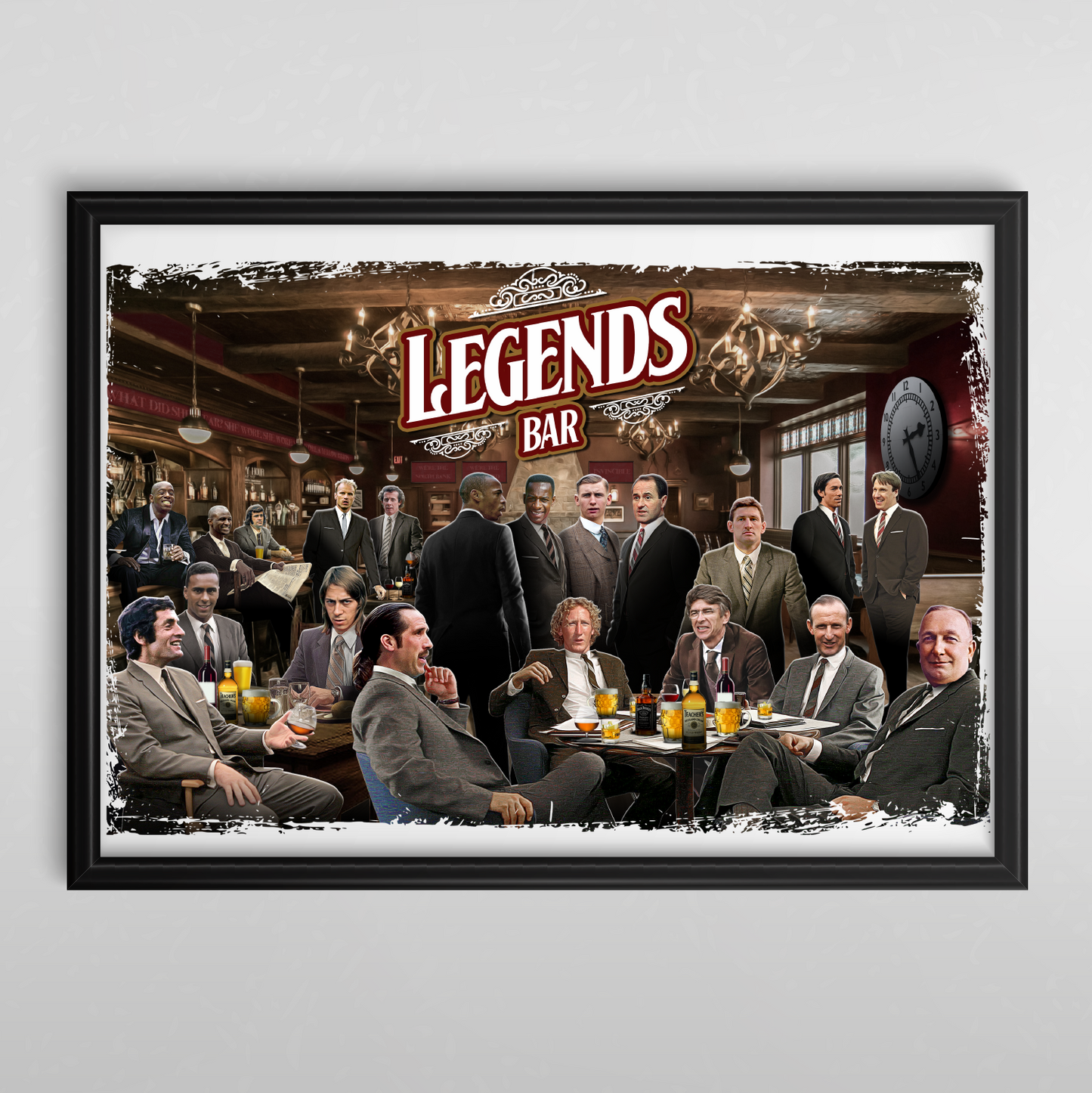 Arsenal Legends Bar Framed Print