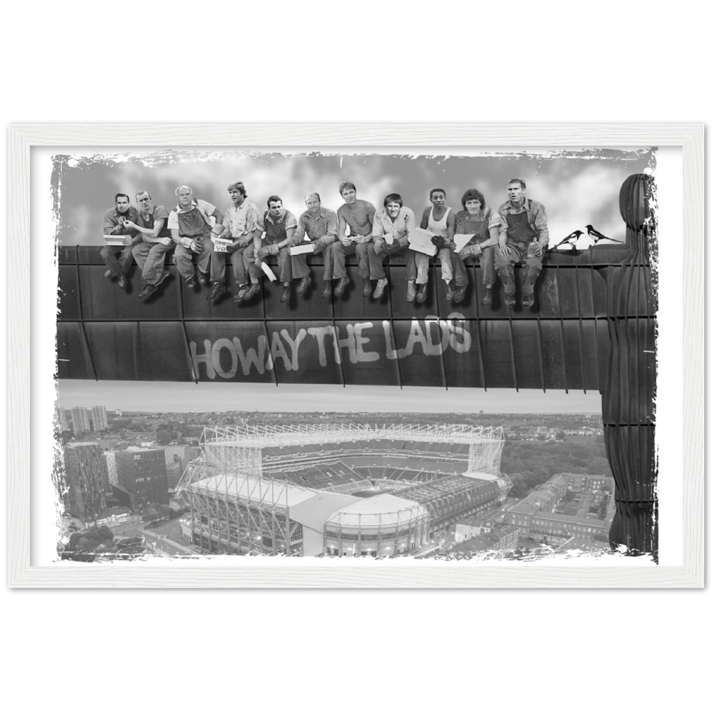 Lunchtime atop The Angel of the North Framed Print