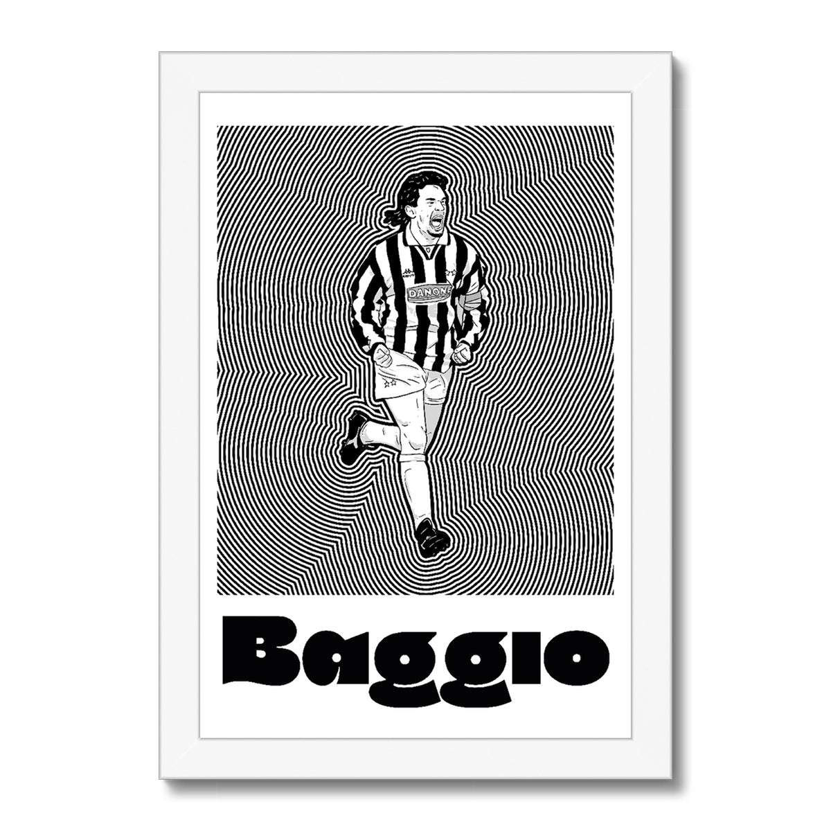 Roberto Baggio Juve Framed Print