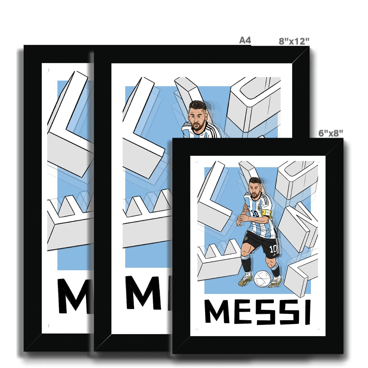 Lionel Messi Argentina Framed Print