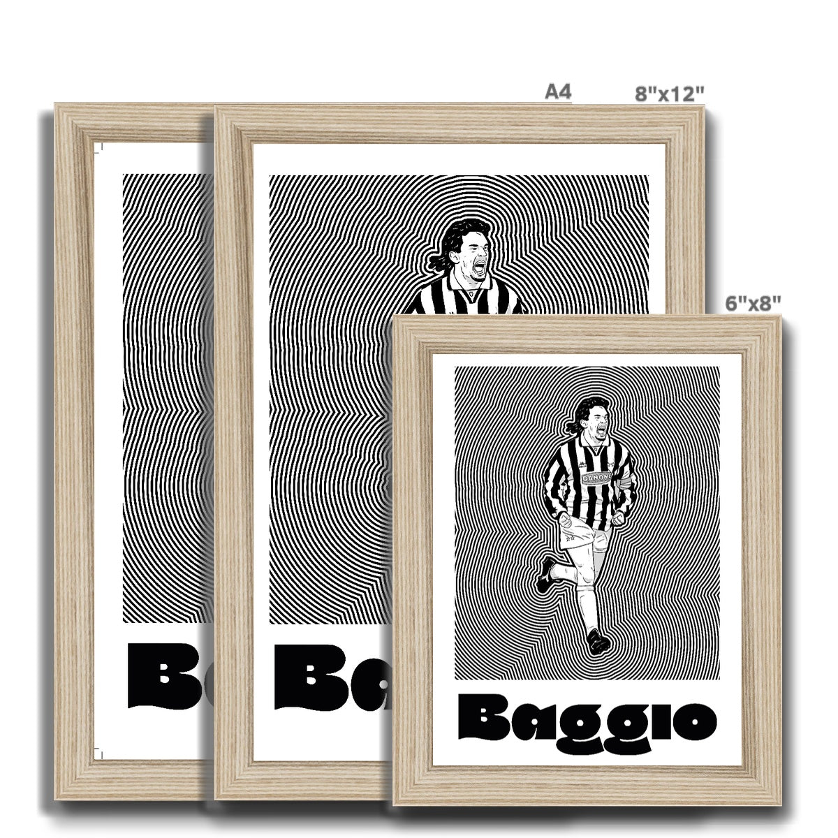Roberto Baggio Juve Framed Print