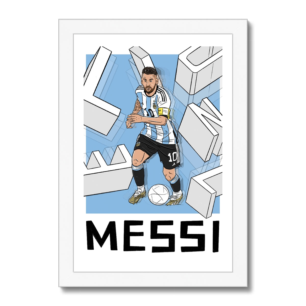 Lionel Messi Argentina Framed Print