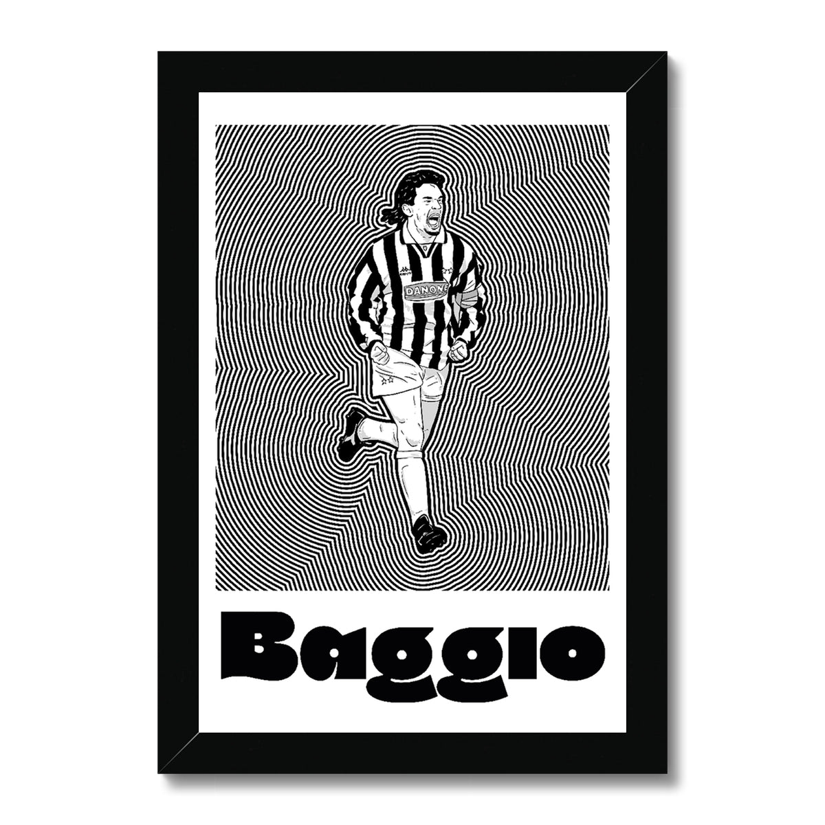 Roberto Baggio Juve Framed Print