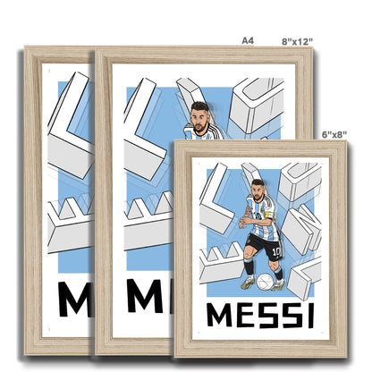 Lionel Messi Argentina Framed Print