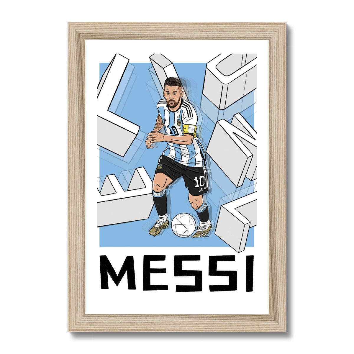 Lionel Messi Argentina Framed Print