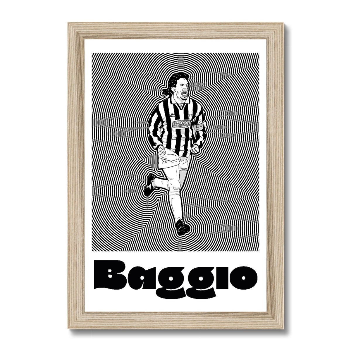 Roberto Baggio Juve Framed Print
