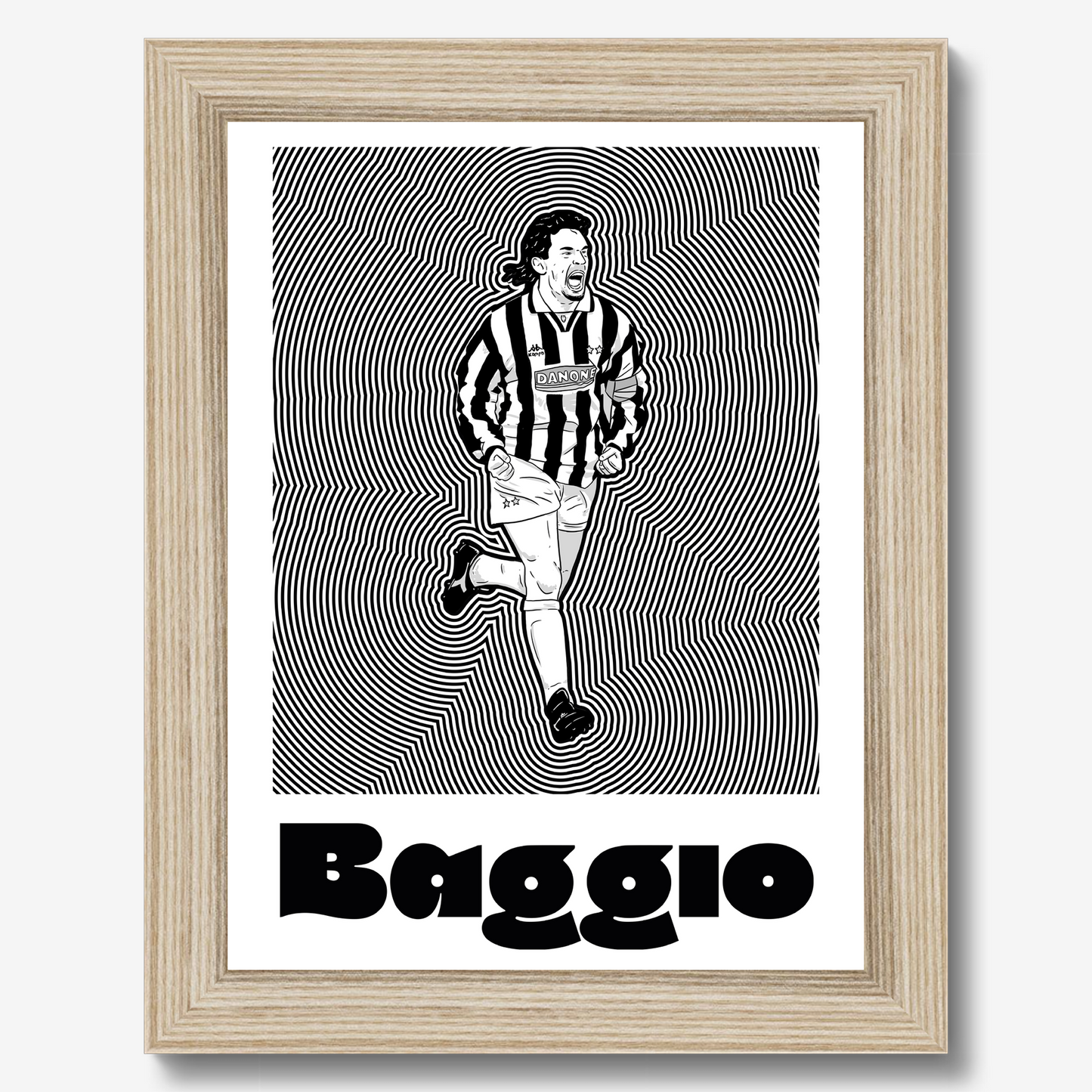 Roberto Baggio Juve Framed Print