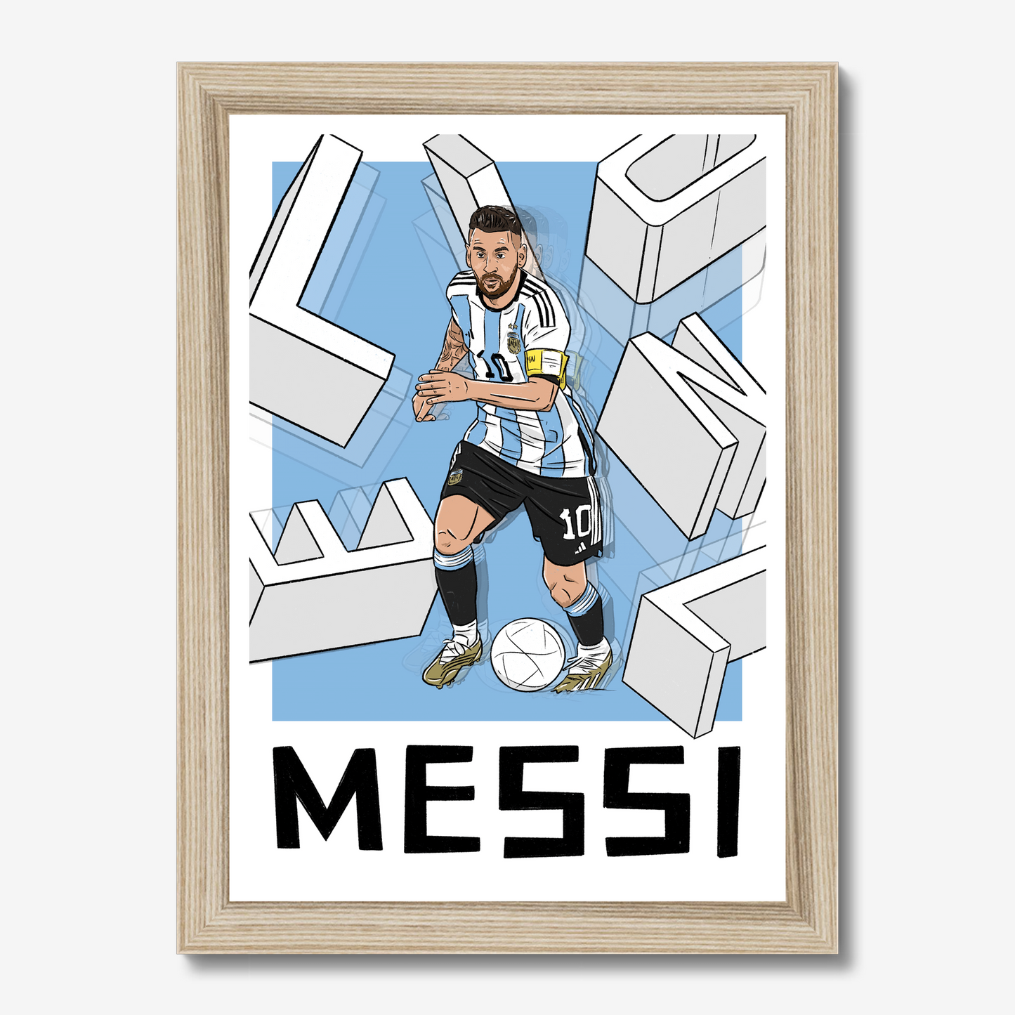 Lionel Messi Argentina Framed Print
