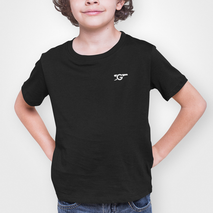Arsenal Black Childrens T-Shirt, 100% Cotton, Short-Sleeve, Embroidered Gunners Logo
