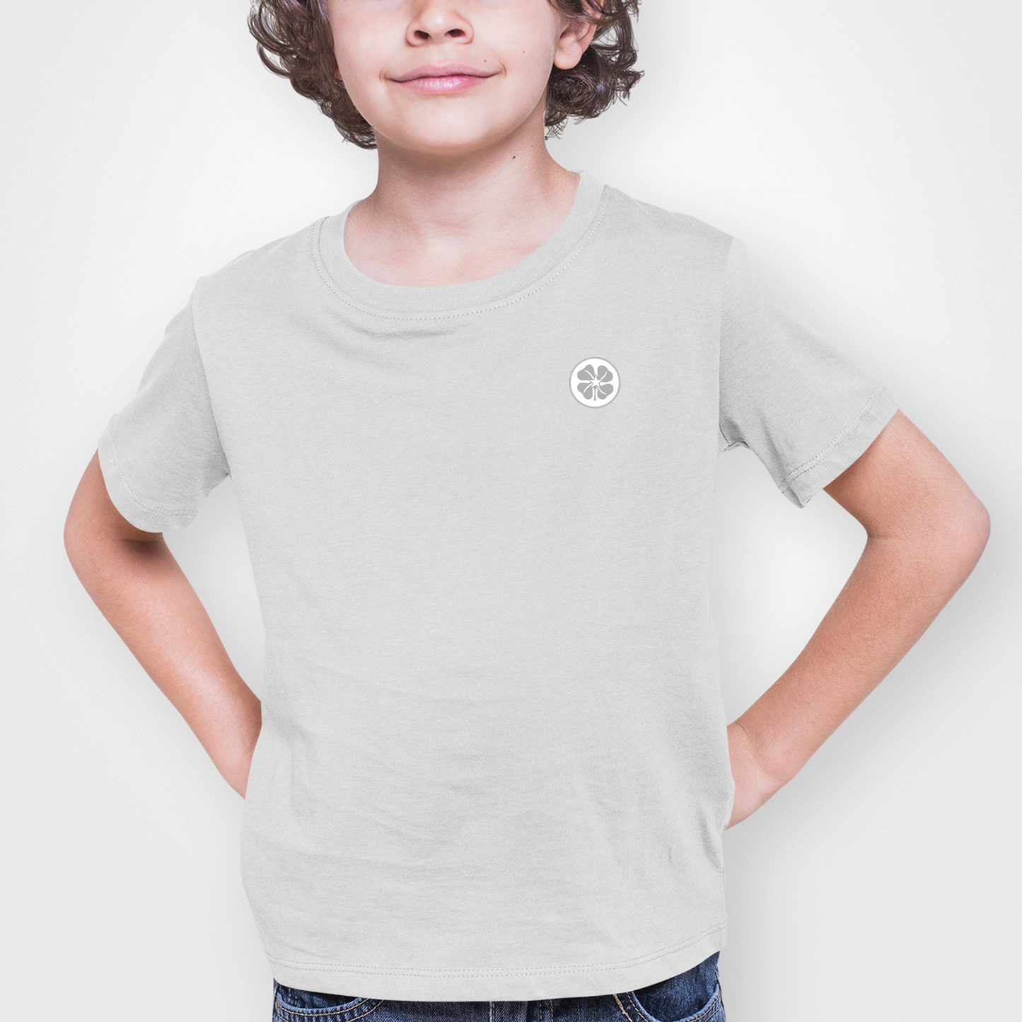 Celtic Grey Childrens T-Shirt, 100% Cotton, Short-Sleeve, Embroidered Celtic Logo