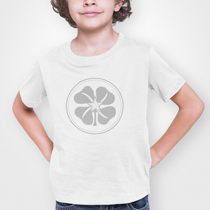 Celtic Grey Childrens T-shirt, 100% Cotton, Short-Sleeve, Large Print Celtic Logo