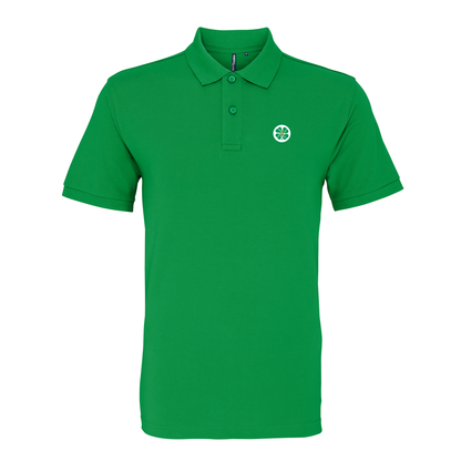Celtic Green Mens Three Button Polo Shirt, 100% Polyester, Short-Sleeve, Embroidered Celtic1967 Logo