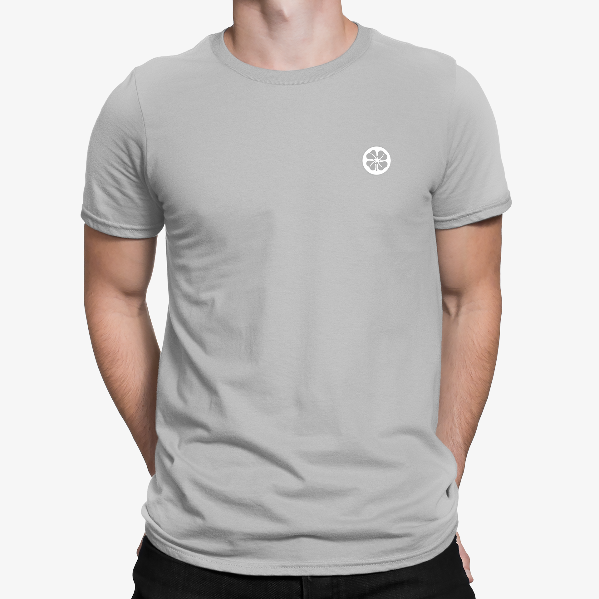 Celtic Grey Mens Heavy T-Shirt, 100% Cotton, Short-Sleeve Crew Neck, Embroidered Celtic1967 logo