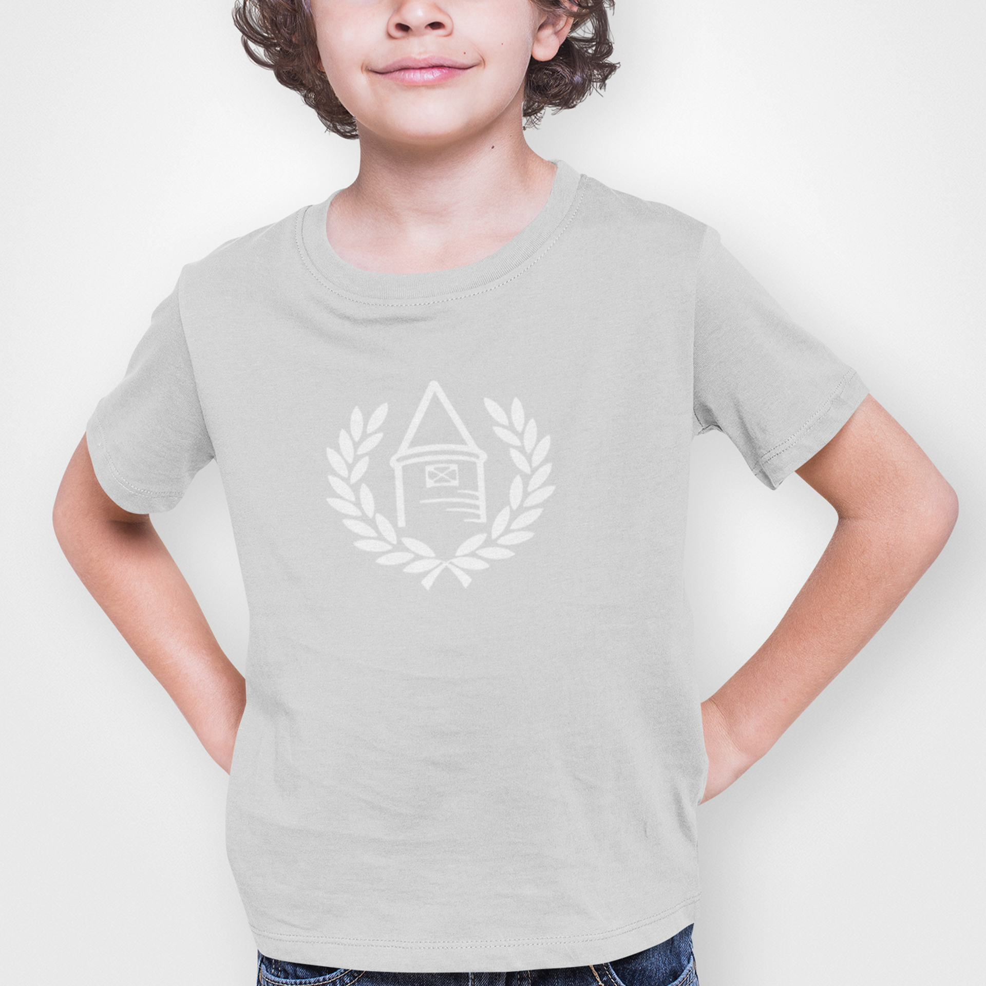 Everton Grey Childrens T-shirt, 100% Cotton, Short-Sleeve, Large Print Toffees Logo