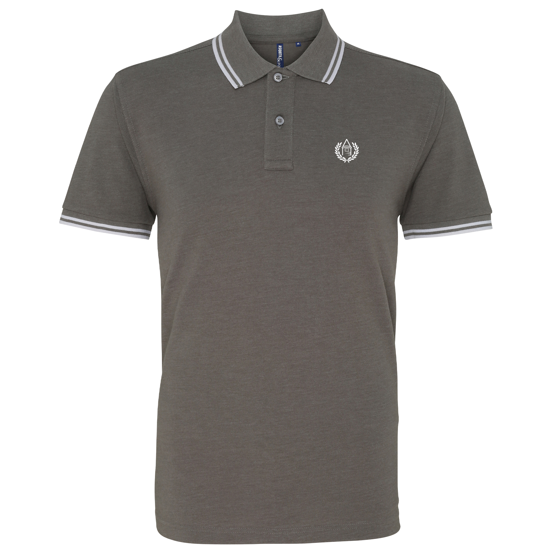 Everton Grey Mens Three Button Polo Shirt, 100% Polyester, Short-Sleeve, Embroidered Toffees Logo