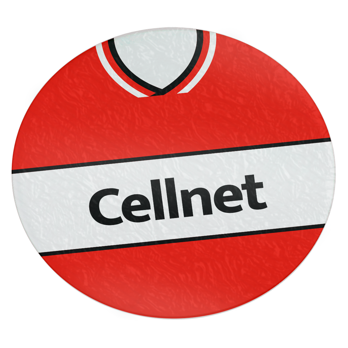 Middlesbrough 97-98 Home Kit Glass Chopping Board