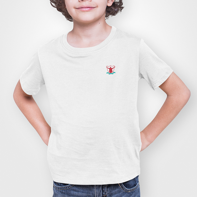 Liverpool FC White Childrens T-Shirt, 100% Cotton, Short-Sleeve, Embroidered TheKop Logo