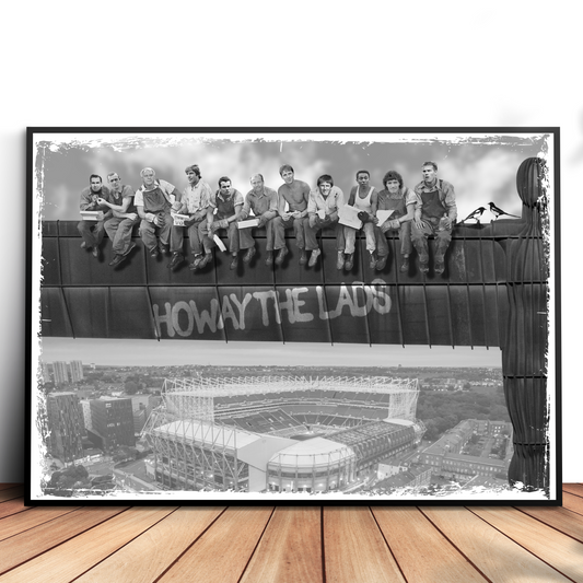 Lunchtime atop The Angel of the North Framed Print