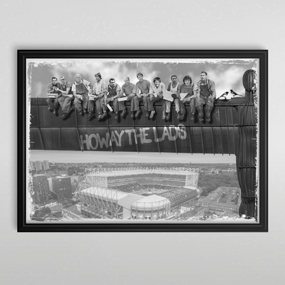 Lunchtime atop The Angel of the North Framed Print