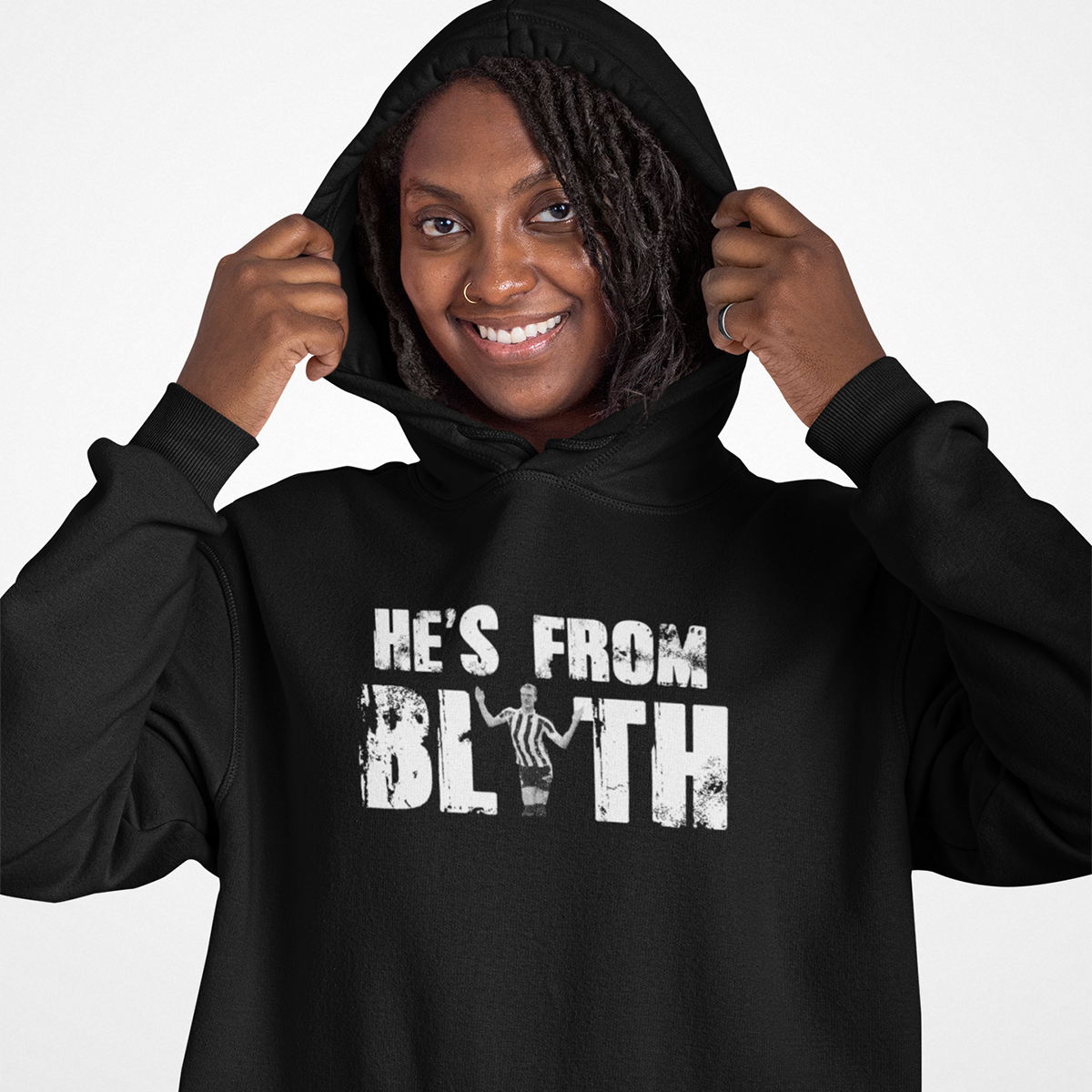 He's From Blyth Ladies Hoodie