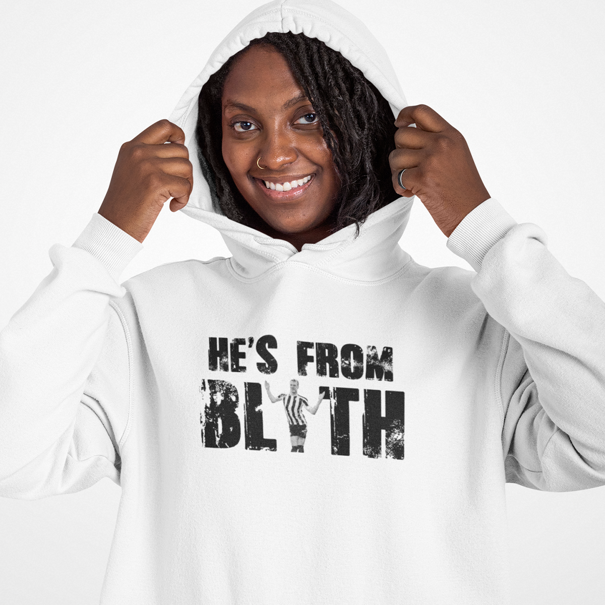 He's From Blyth Ladies Hoodie