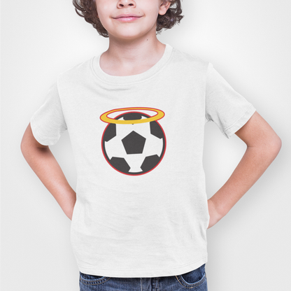 Southampton White Childrens T-shirt, 100% Cotton, Short-Sleeve, Large Print Saints1885 Logo